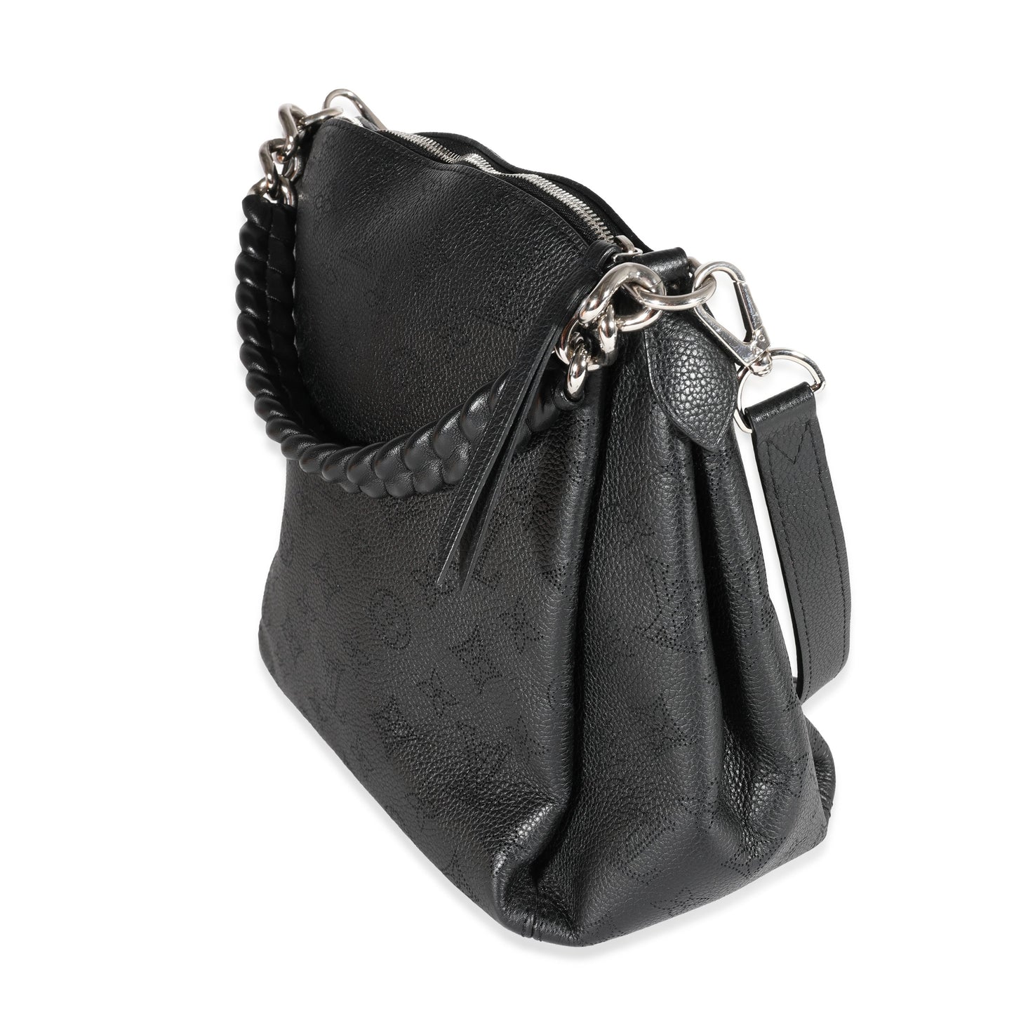 Louis Vuitton Louis Vuitton Black Mahina Leather Babylone Chain BB