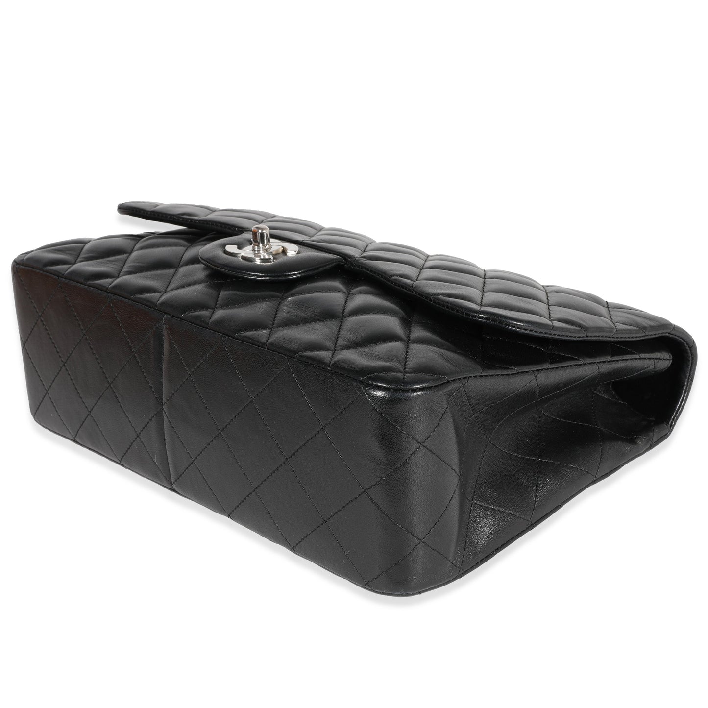 Chanel Black Quilted Lambskin Jumbo Classic Single Flap Bag