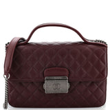 CHANEL CC University Flap Bag Quilted Goatskin Small