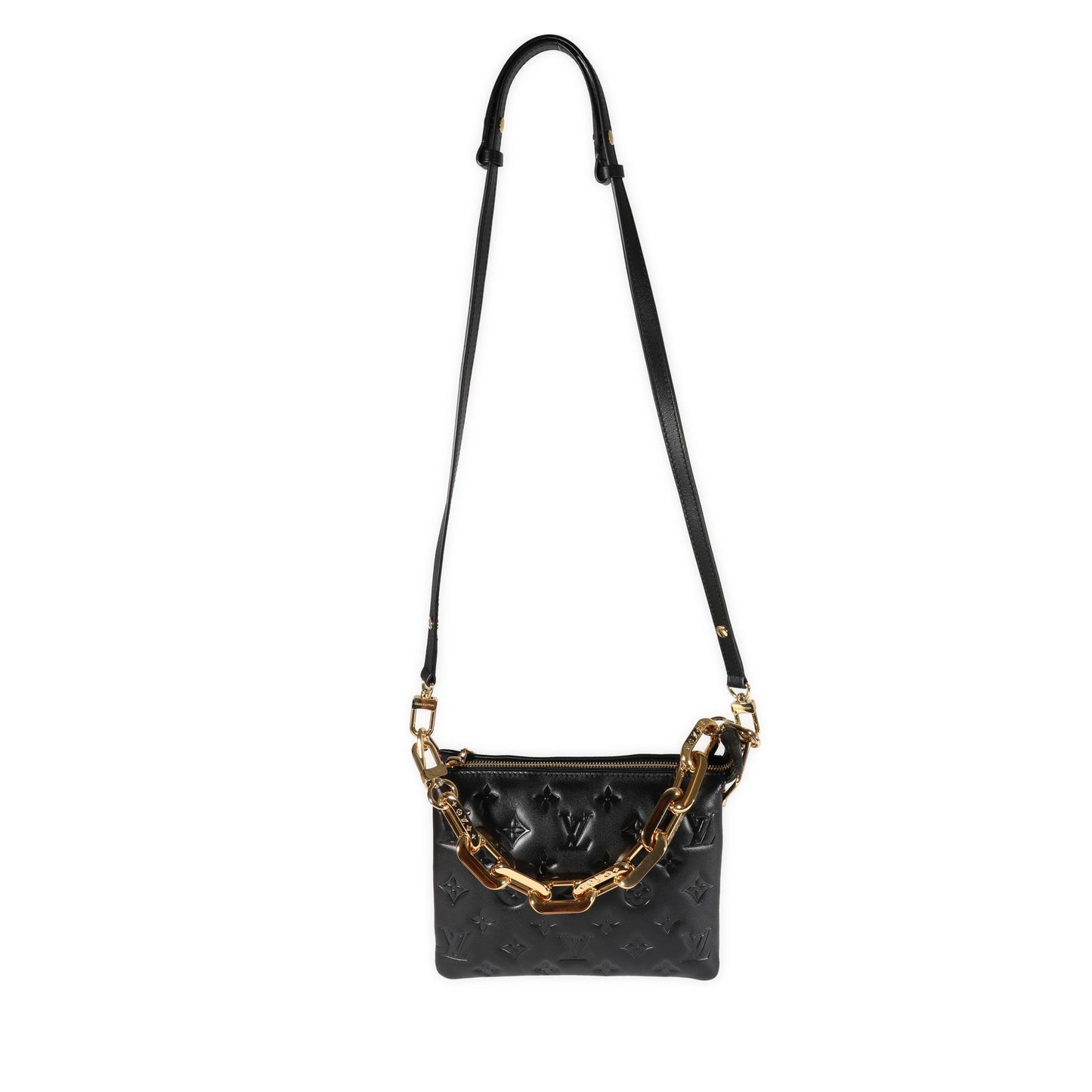 Louis Vuitton Louis Vuitton Black Monogram Puffy Lambskin Coussin BB