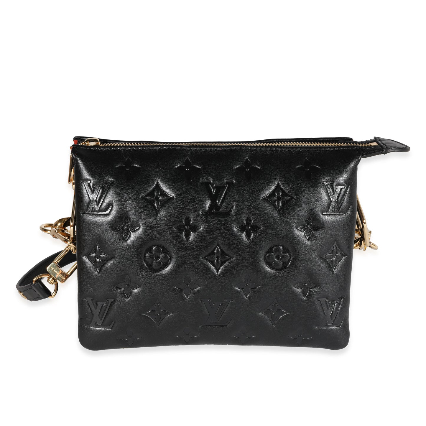 Louis Vuitton Louis Vuitton Black Monogram Puffy Lambskin Coussin BB