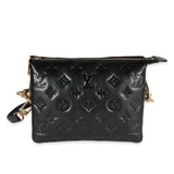Louis Vuitton Louis Vuitton Black Monogram Puffy Lambskin Coussin BB