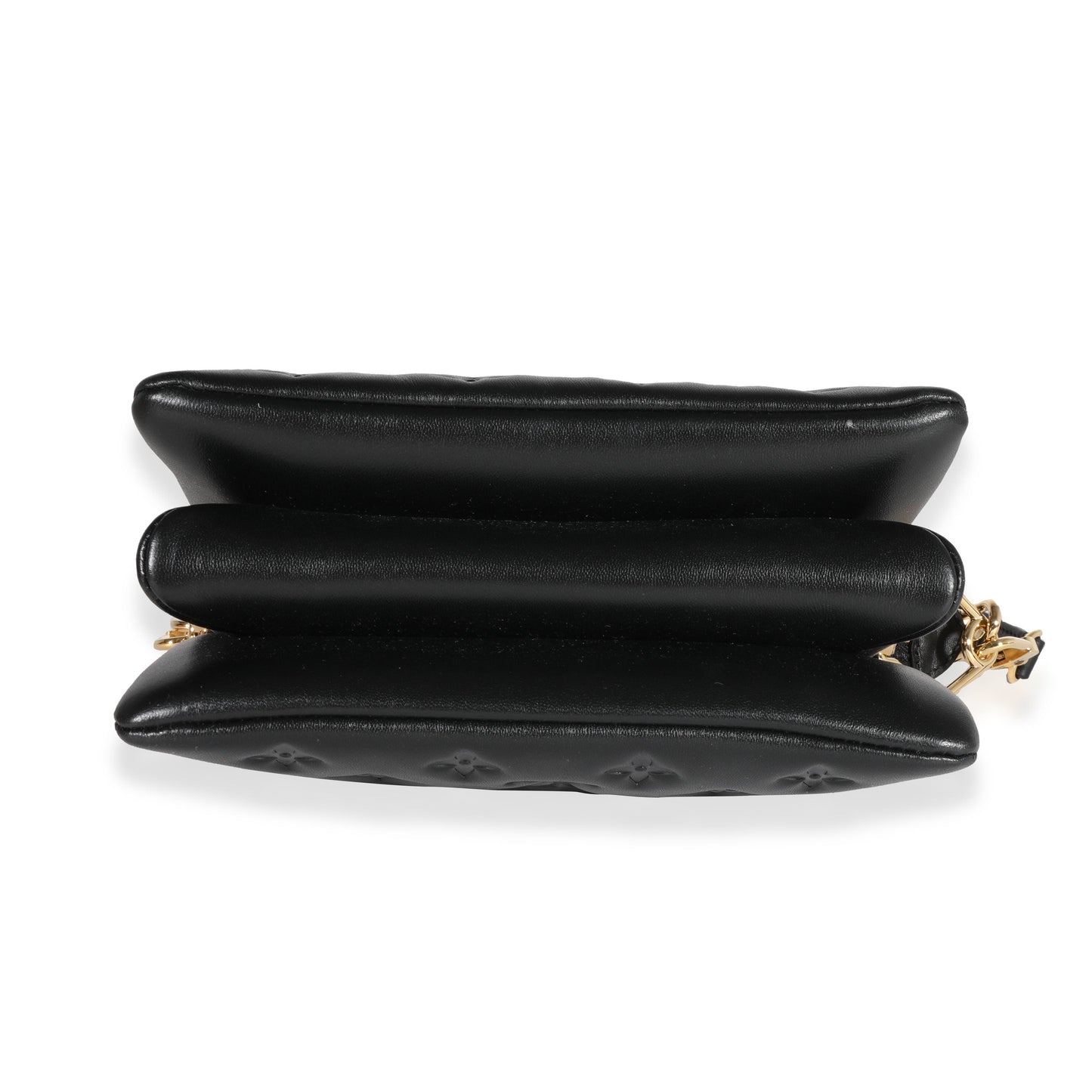 Louis Vuitton Louis Vuitton Black Monogram Puffy Lambskin Coussin BB