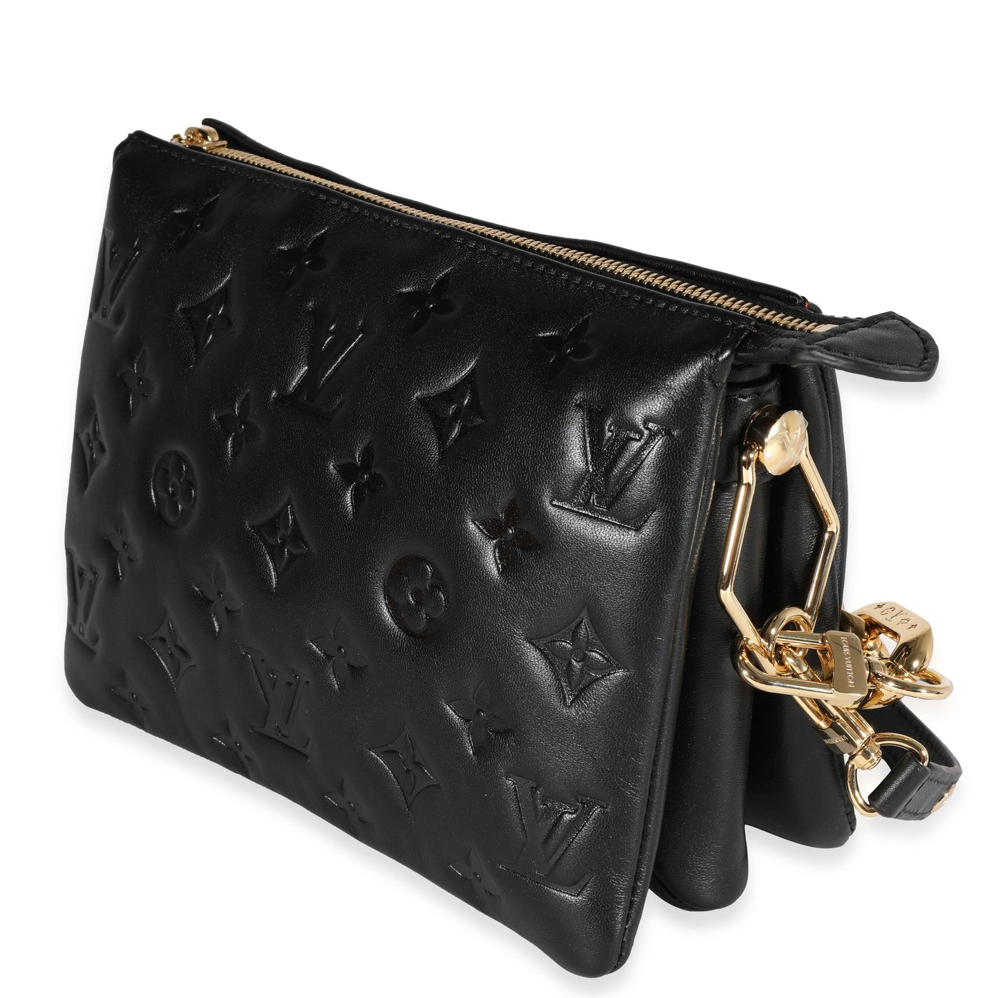 Louis Vuitton Louis Vuitton Black Monogram Puffy Lambskin Coussin BB