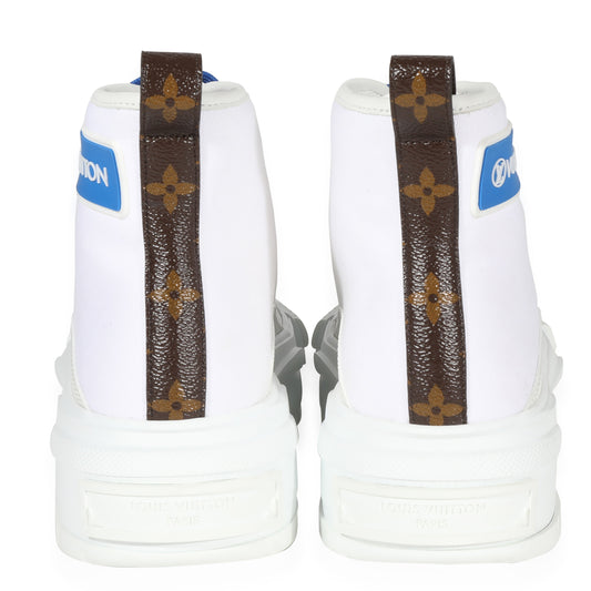 Louis Vuitton Squad Sneaker Boot White Blue
