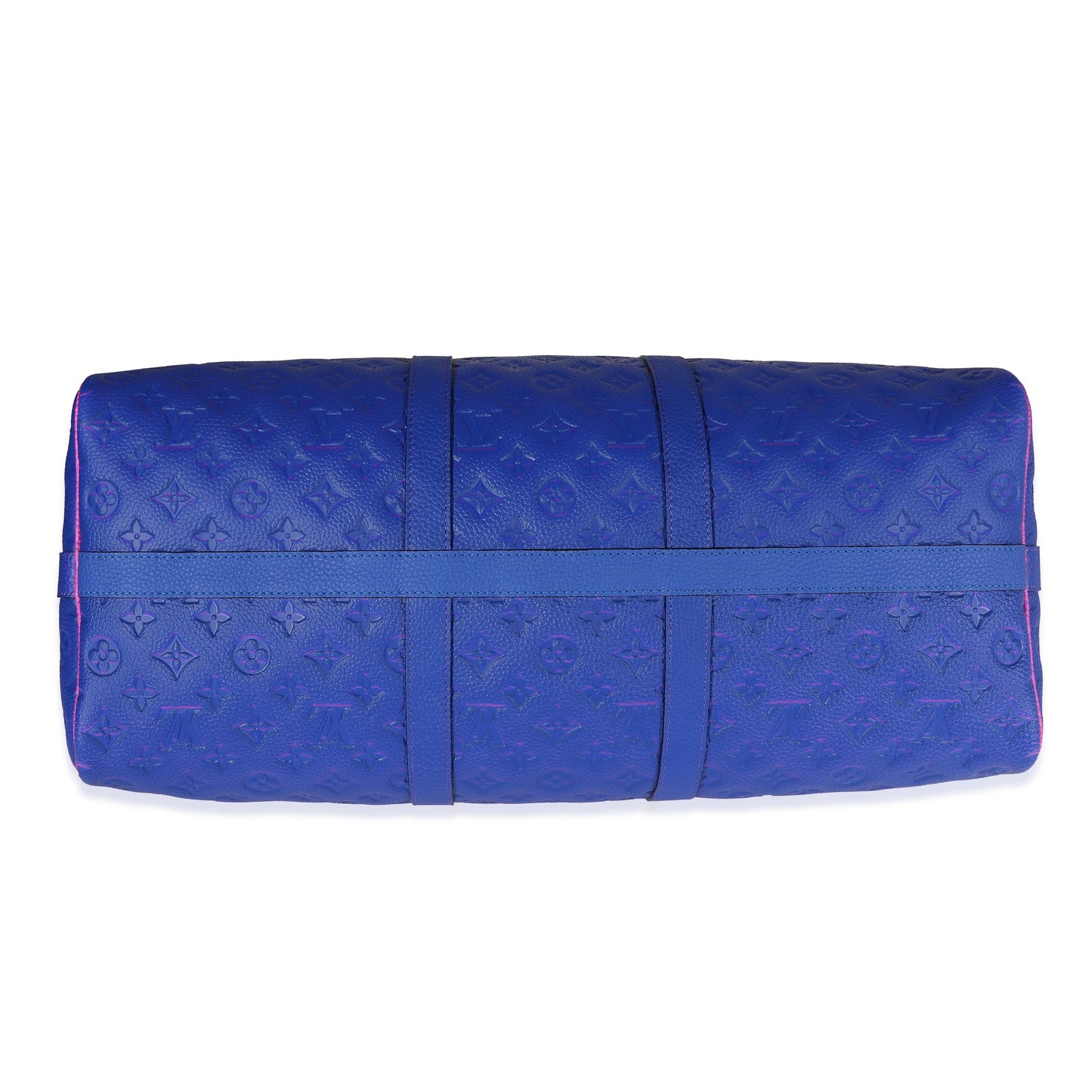 Louis Vuitton Louis Vuitton Pink & Blue Monogram Taurillon Illusion Keepall Bandoulière 50