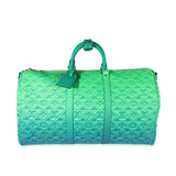 Louis Vuitton Louis Vuitton Blue & Green Monogram Taurillon Illusion Keepall Bandoulière 50