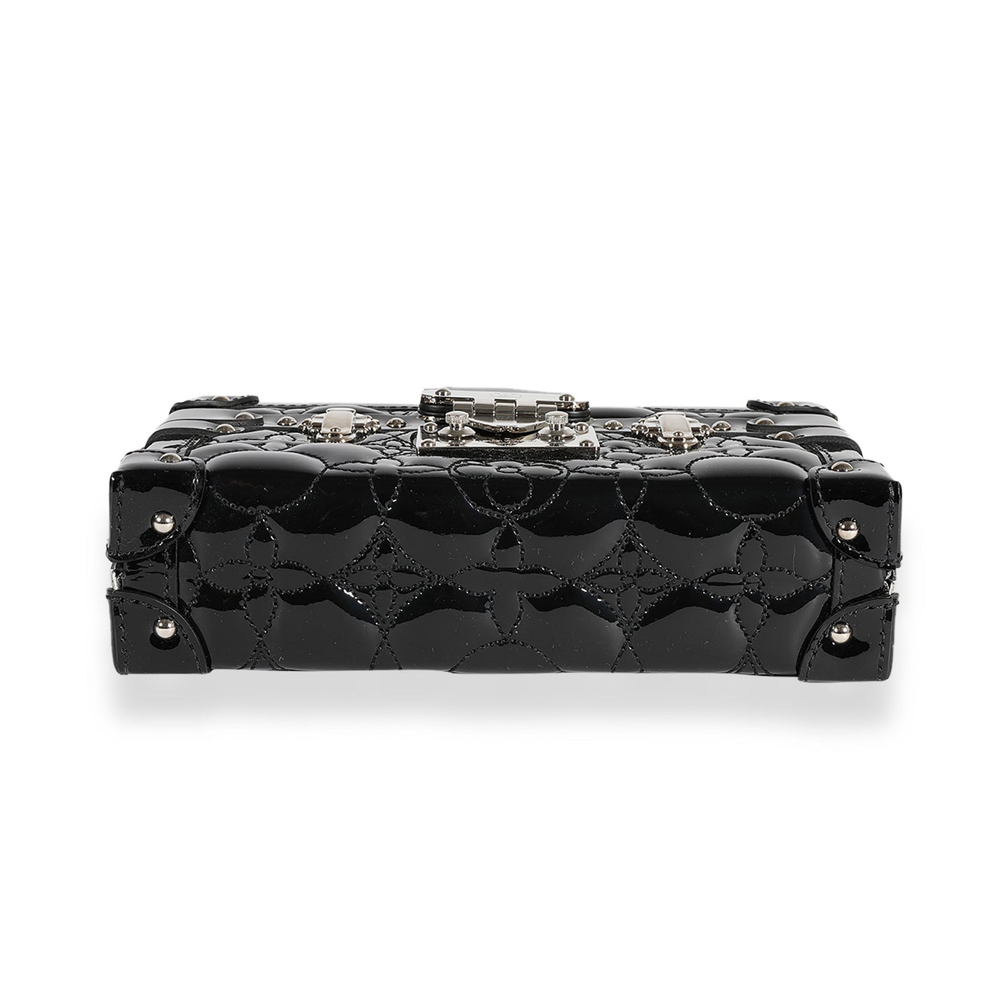 Louis Vuitton Louis Vuitton Black Fleur Monogram Vernis Petite Malle