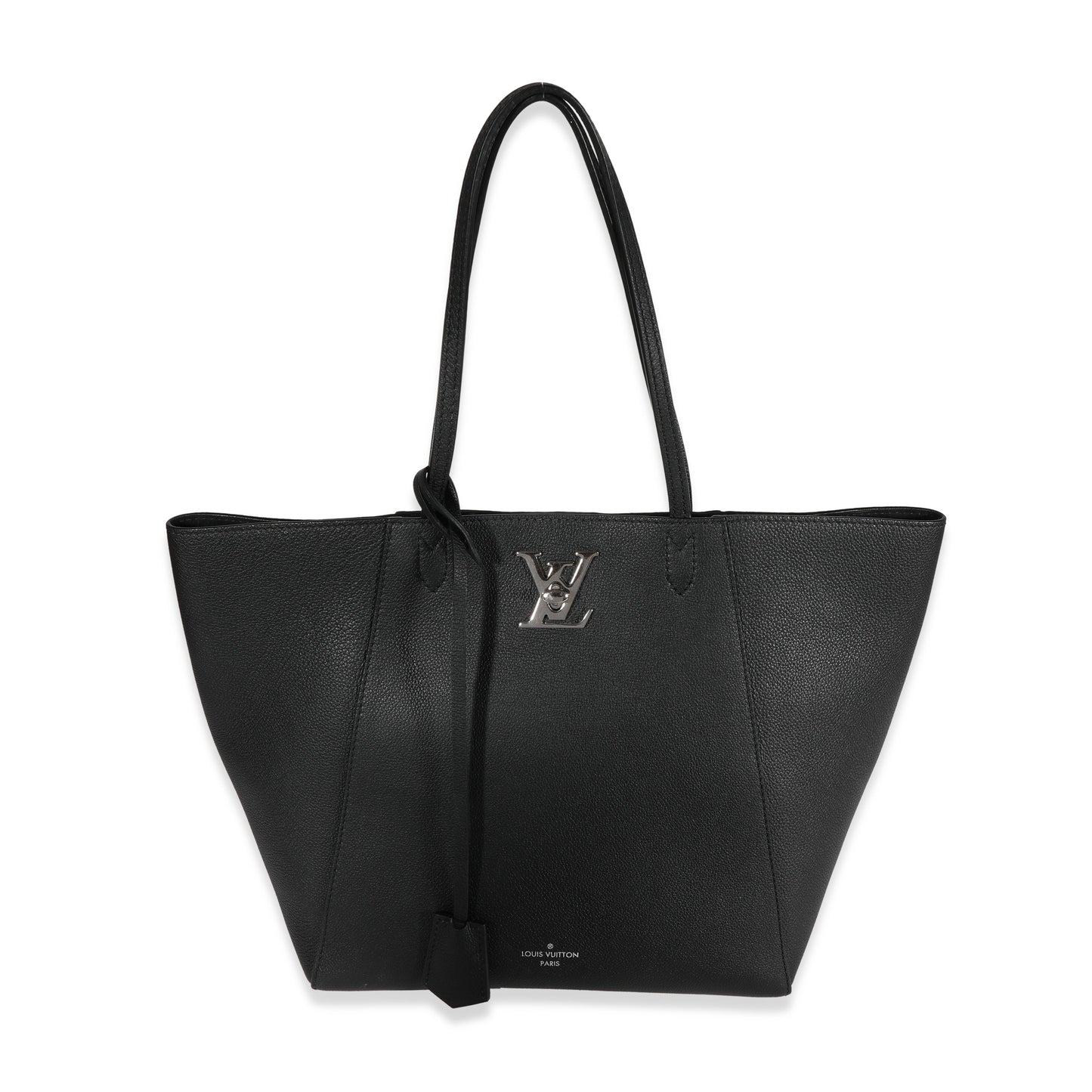 Louis Vuitton Louis Vuitton Black Grained Calfskin Lockme Cabas Tote