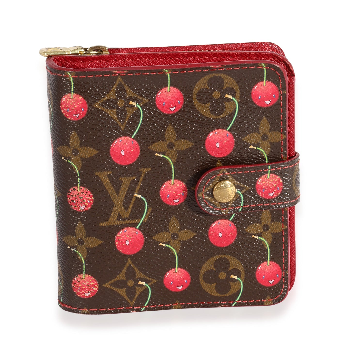 Louis Vuitton Louis Vuitton x Takashi Murakami Monogram Cerises Compact Wallet