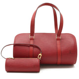 Louis Vuitton Epi Leather Soufflot Handbag Red