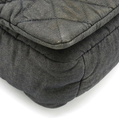 Chanel Denim Quilted Coco Mark Canvas Shoulder Bag