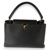 Louis Vuitton Louis Vuitton Black Taurillon Leather Capucines MM