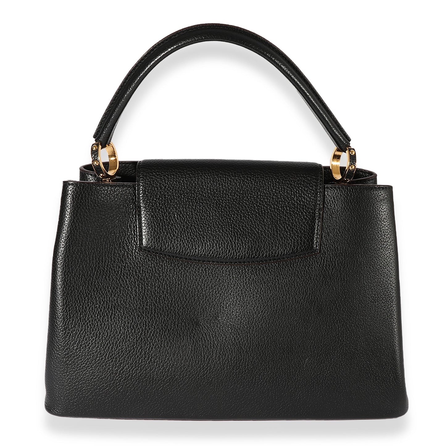 Louis Vuitton Louis Vuitton Black Taurillon Leather Capucines MM