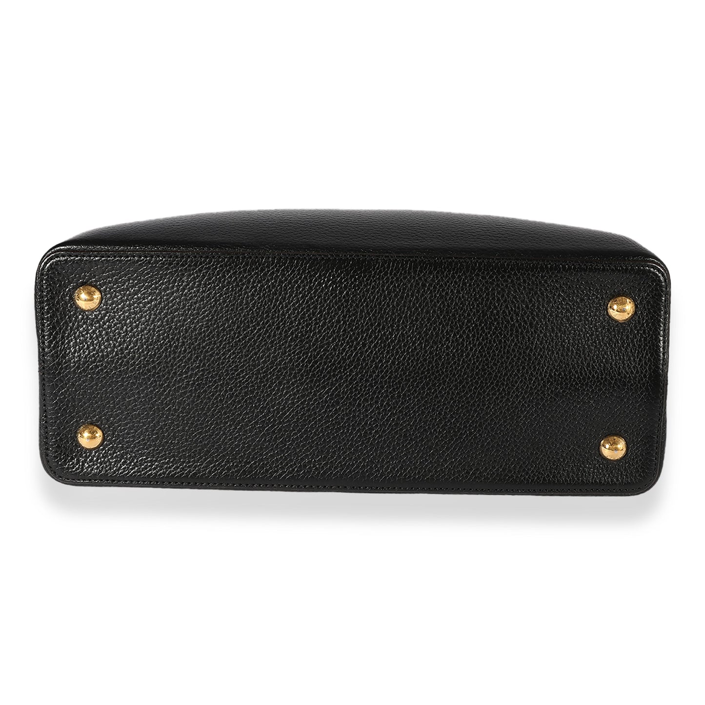 Louis Vuitton Louis Vuitton Black Taurillon Leather Capucines MM
