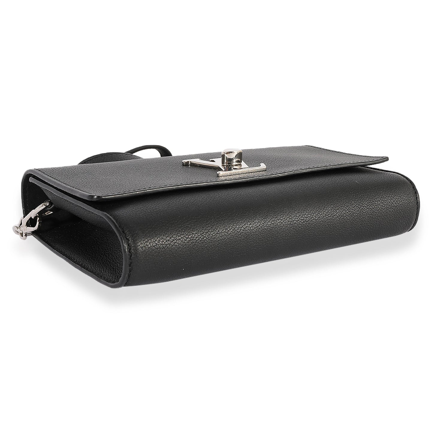 Louis Vuitton Louis Vuitton Black Taurillon Leather Lockme Short Handle Clutch