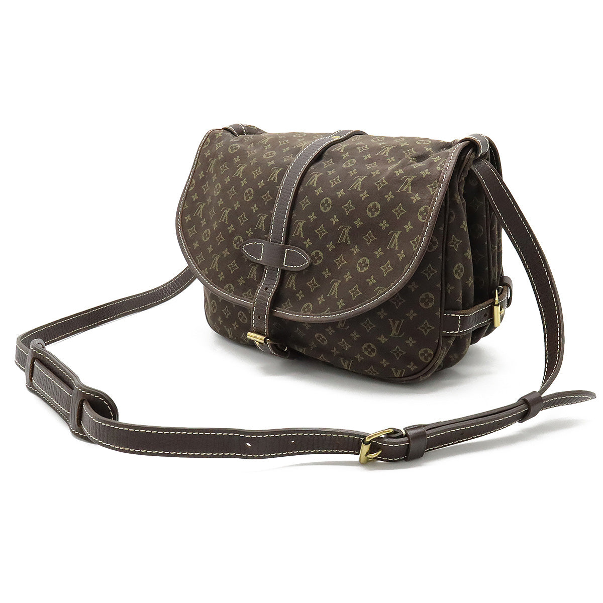 Louis Vuitton Monogram Minilan Saumur 30 Canvas Leather Shoulder Bag