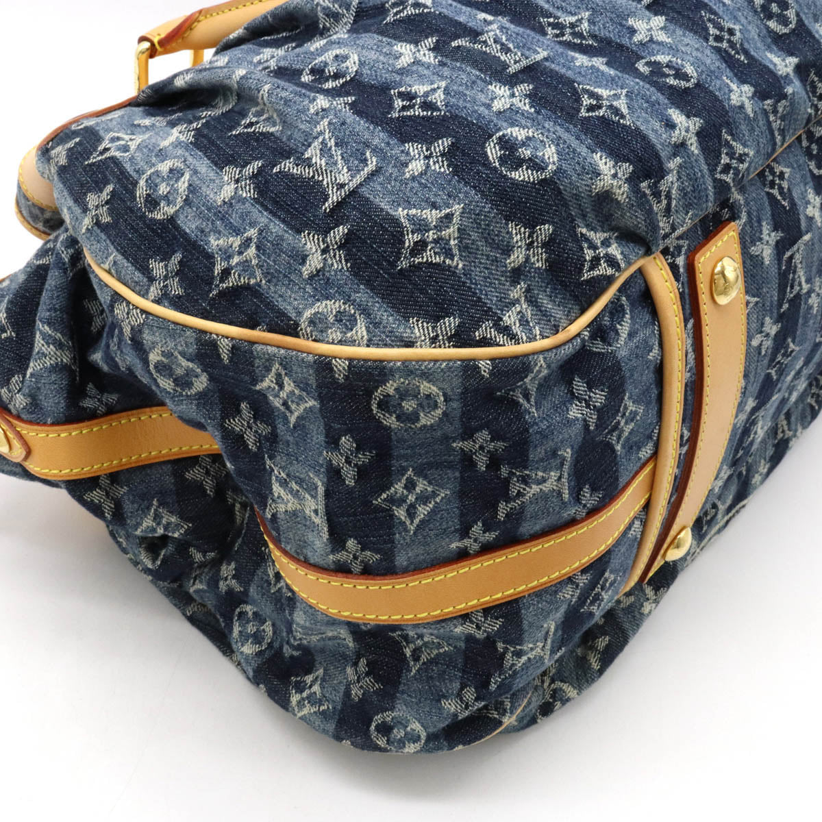 Louis Vuitton Monogram Denim Porte Epaule Raye GM Shoulder Bag