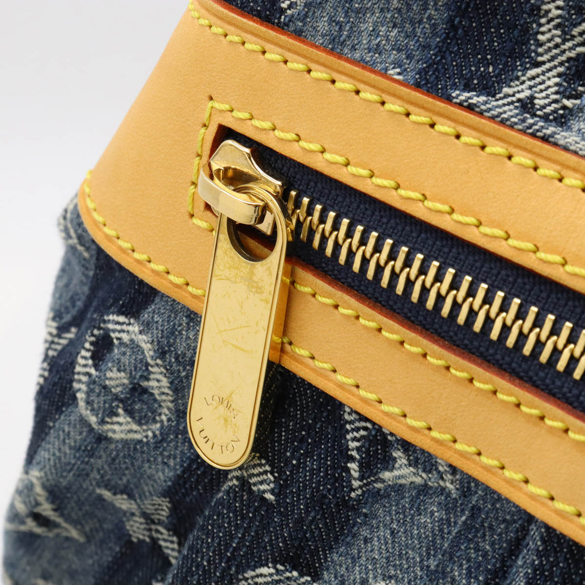Louis Vuitton Monogram Denim Porte Epaule Raye GM Shoulder Bag