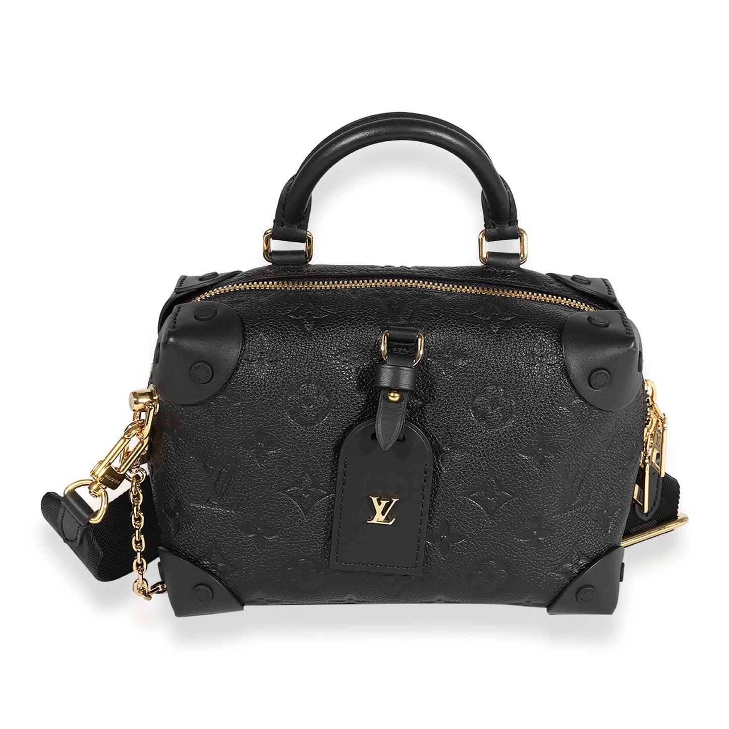 Louis Vuitton Black Monogram Empreinte Petite Malle Souple