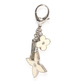 Louis Vuitton Louis Vuitton Silver Tone White Fleur De Epi Bag Charm