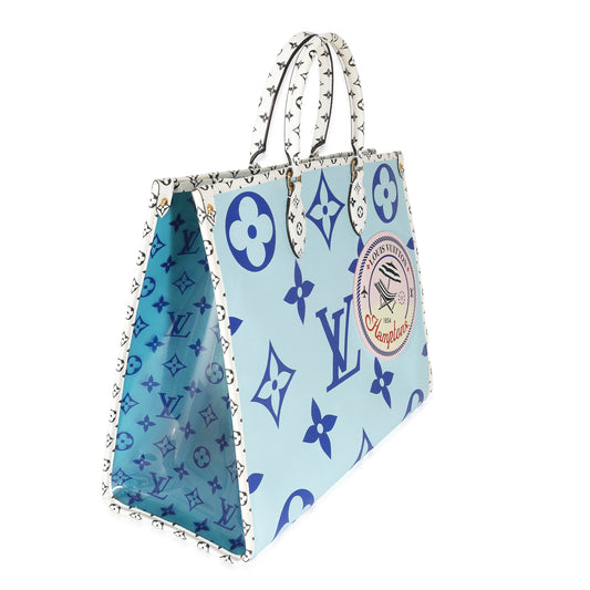 Louis Vuitton Blue Monogram Giant Canvas Hamptons Onthego GM