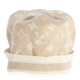 Louis Vuitton Louis Vuitton Beige Monogram Cashmere Blend Beanie