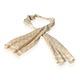 Louis Vuitton Louis Vuitton Beige Monogram Cashmere Blend Scarf