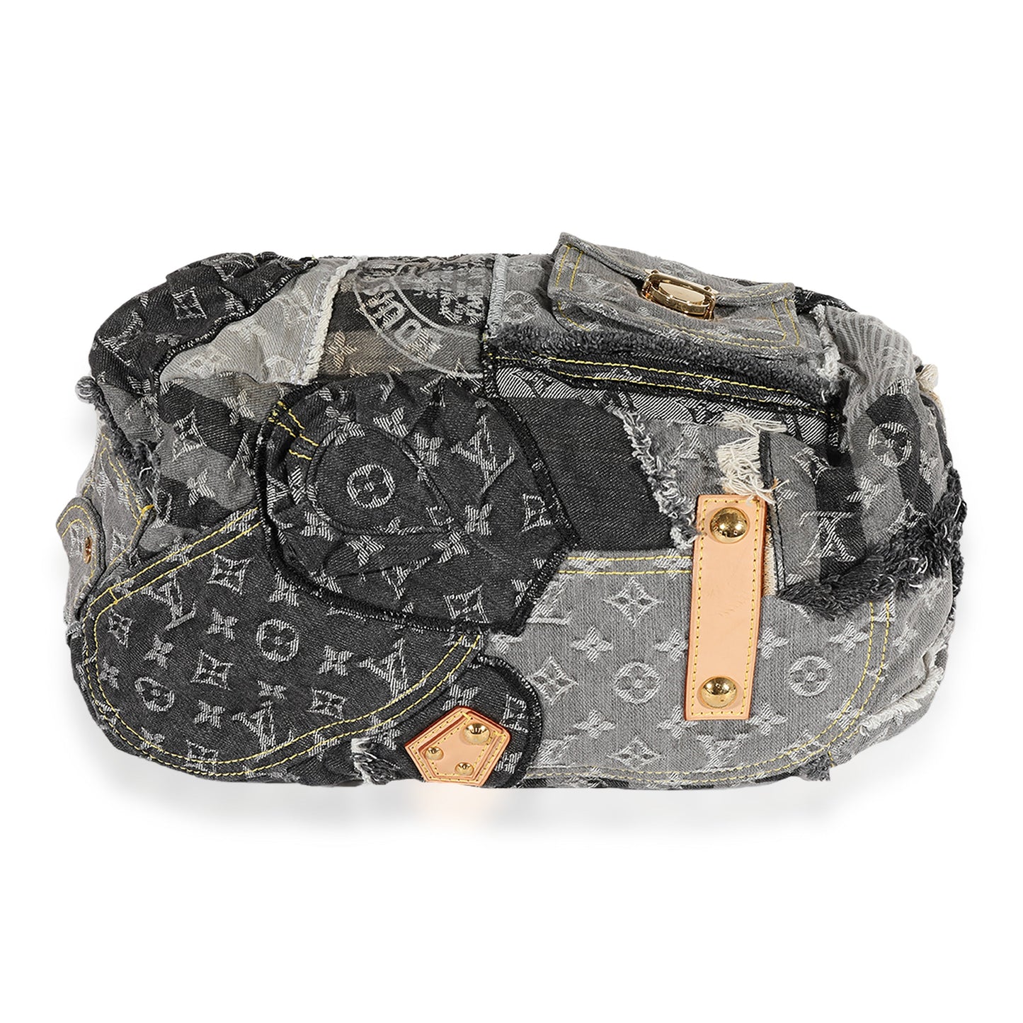 Louis Vuitton Louis Vuitton Gray Monogram Denim Patchwork Bowly Bag