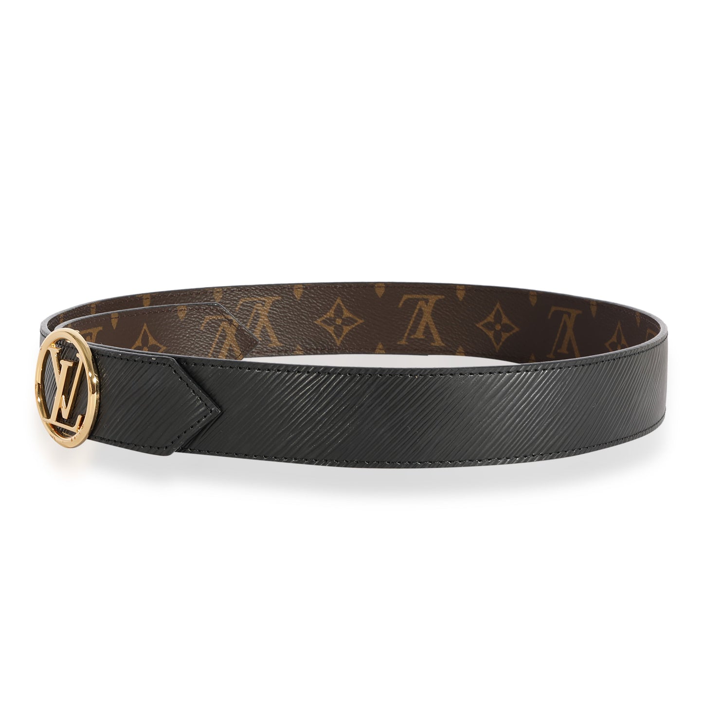 Louis Vuitton Louis Vuitton Reversible Monogram Canvas & Epi Leather 35mm LV Circle Belt