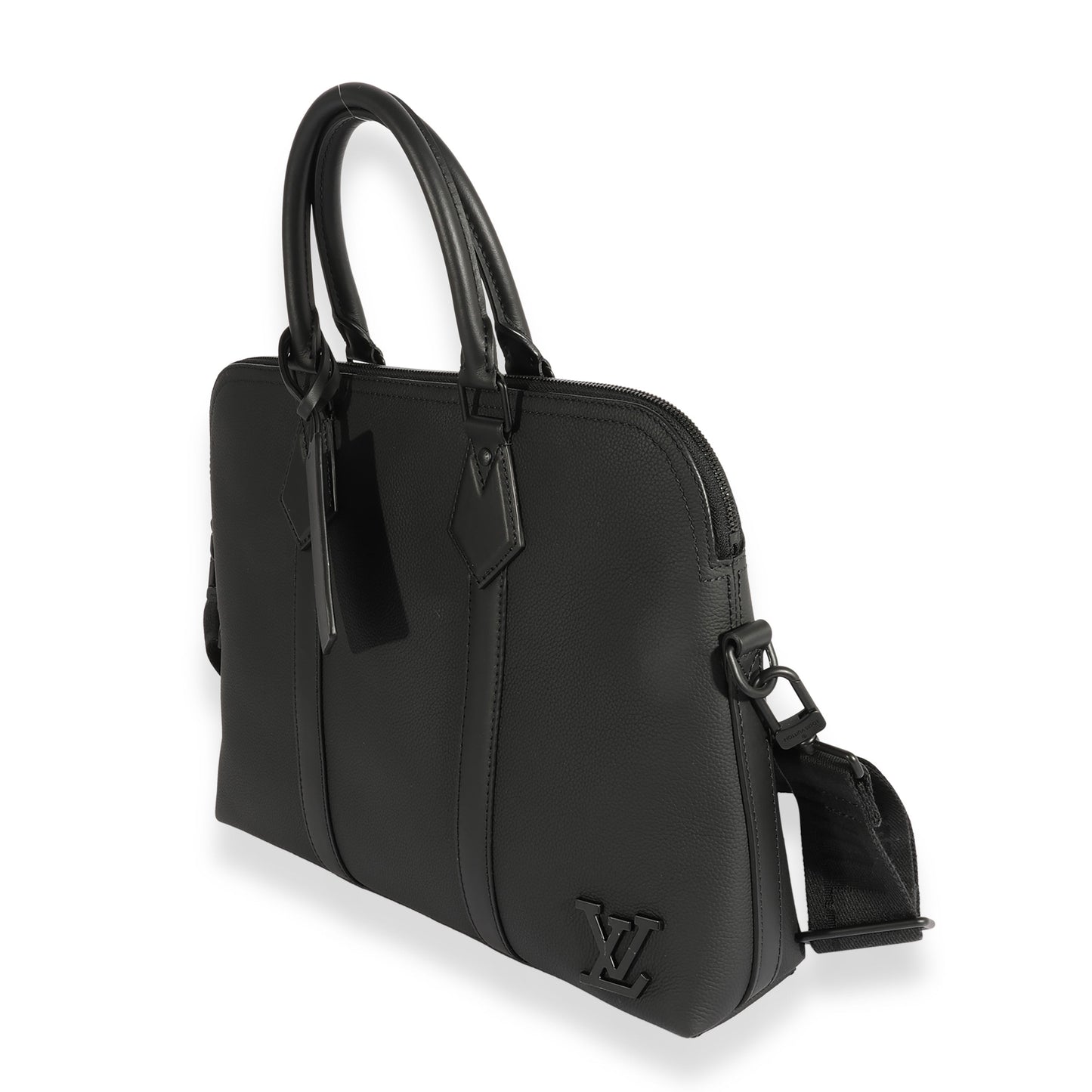 Louis Vuitton Louis Vuitton Black Aerogram Leather Briefcase Bag