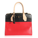 Louis Vuitton Rouge & Black Calfskin City Steamer MM