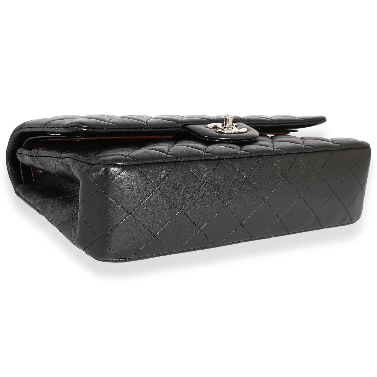 Chanel Black Quilted Lambskin Medium Classic Double Flap Bag