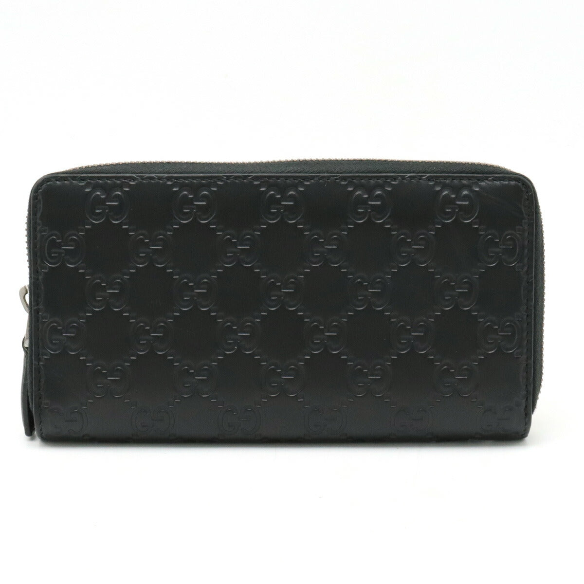 Gucci Guccissima Round Zip Long Wallet Leather 307987 Black