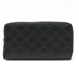 Gucci Guccissima Round Zip Long Wallet Leather 307987 Black