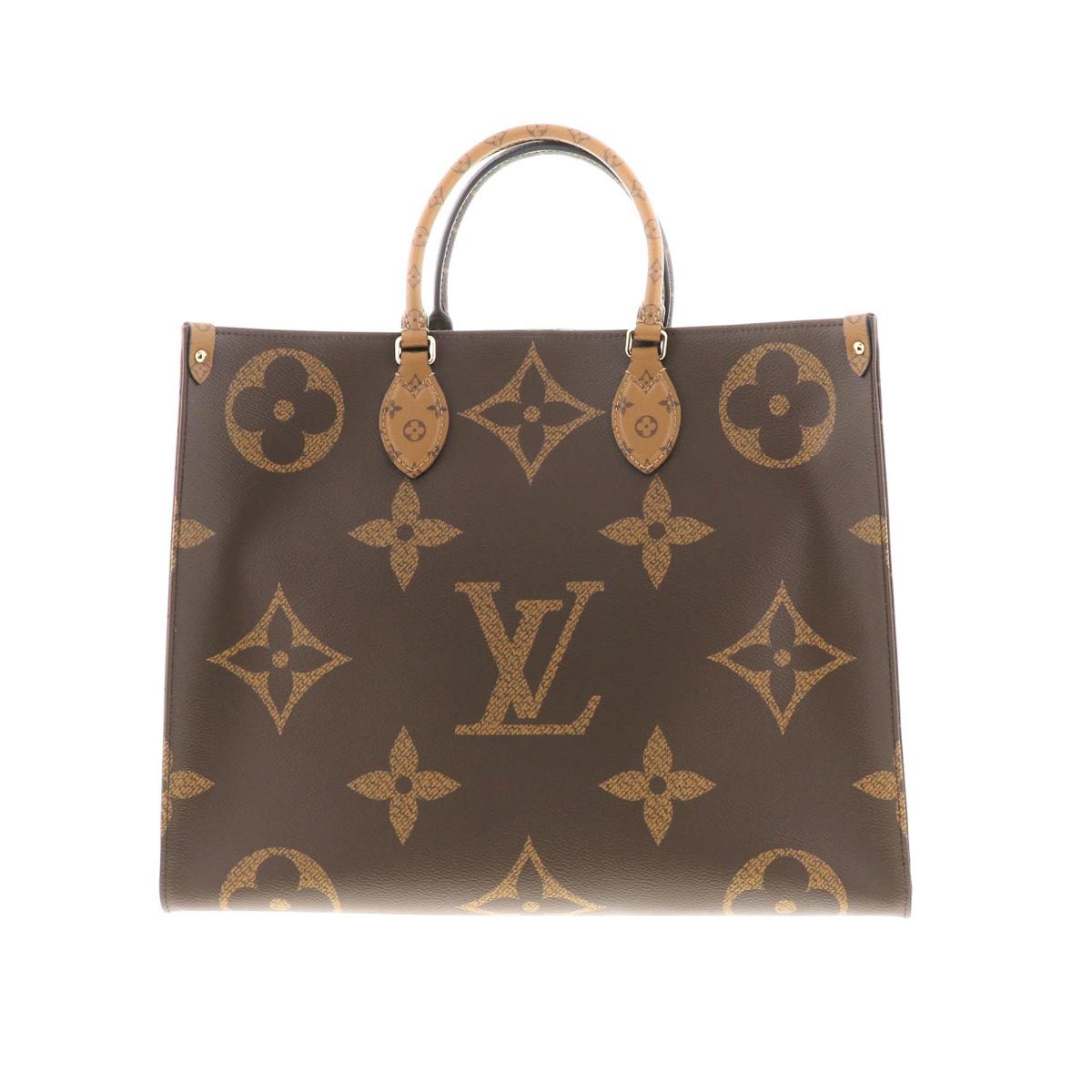 Louis Vuitton OntheGo GM Tote Bag Monogram Giant Reverse Monogram Brown