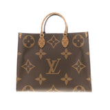 Louis Vuitton OntheGo GM Tote Bag Monogram Giant Reverse Monogram Brown