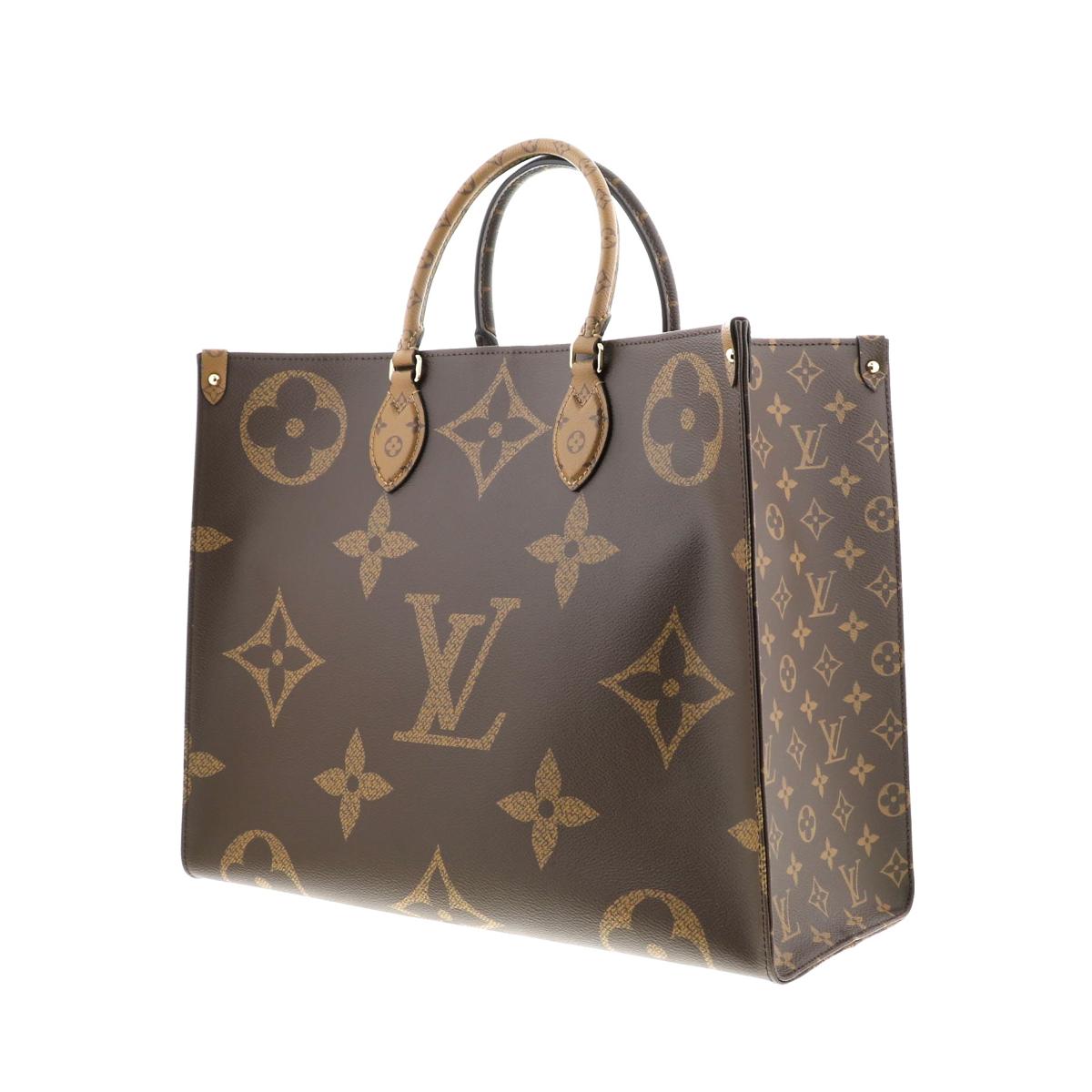 Louis Vuitton OntheGo GM Tote Bag Monogram Giant Reverse Monogram Brown