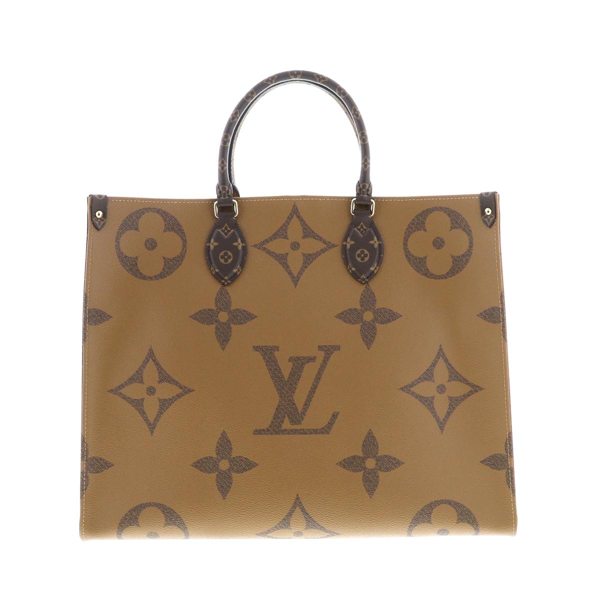 Louis Vuitton OntheGo GM Tote Bag Monogram Giant Reverse Monogram Brown