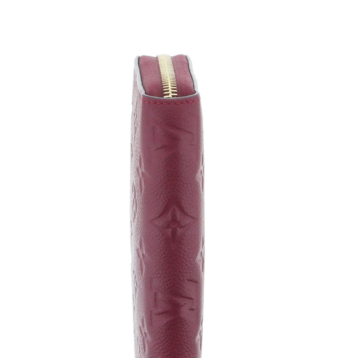 Louis Vuitton MonogramEmpreinte Raisin Bordeaux Zippy Long Wallet