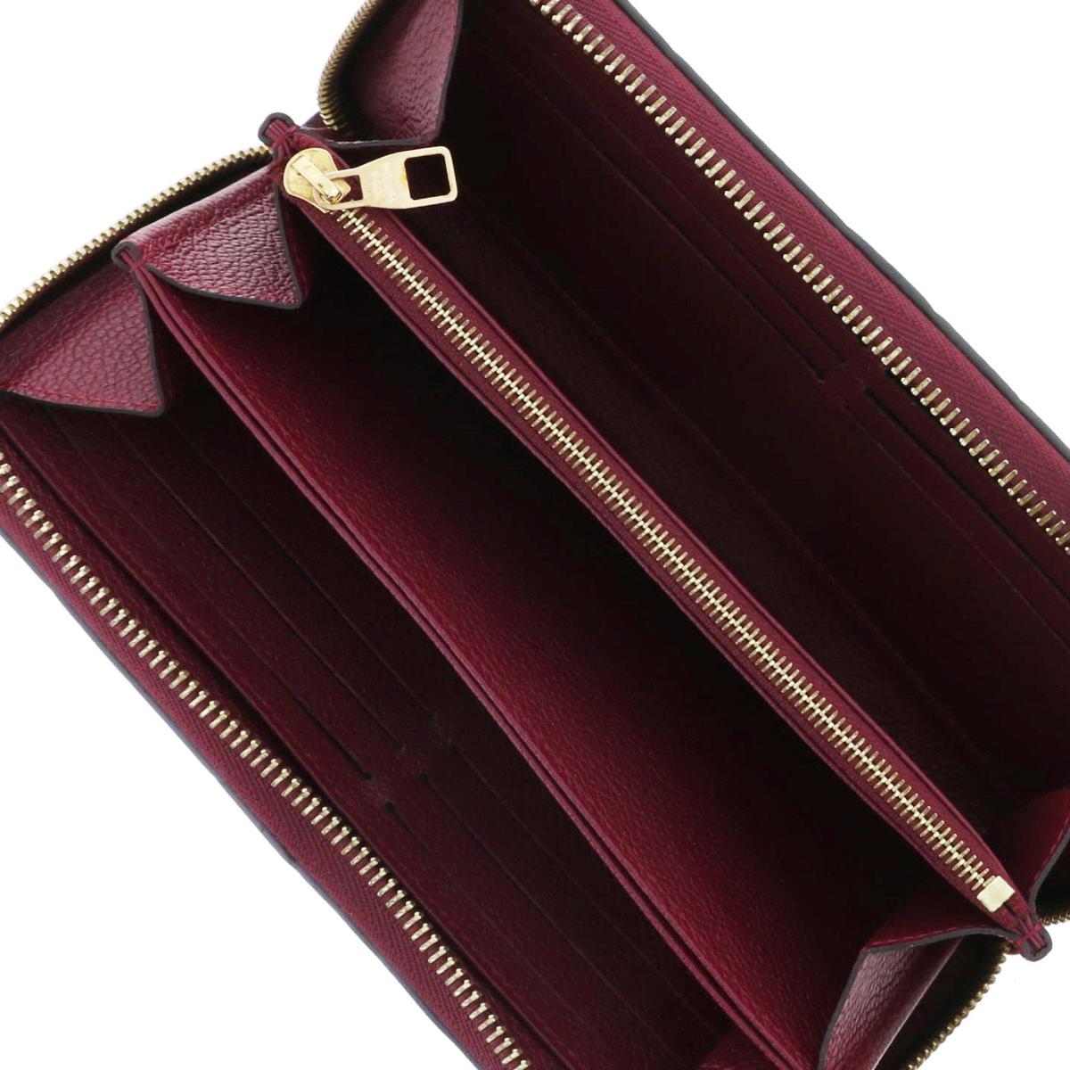 Louis Vuitton MonogramEmpreinte Raisin Bordeaux Zippy Long Wallet