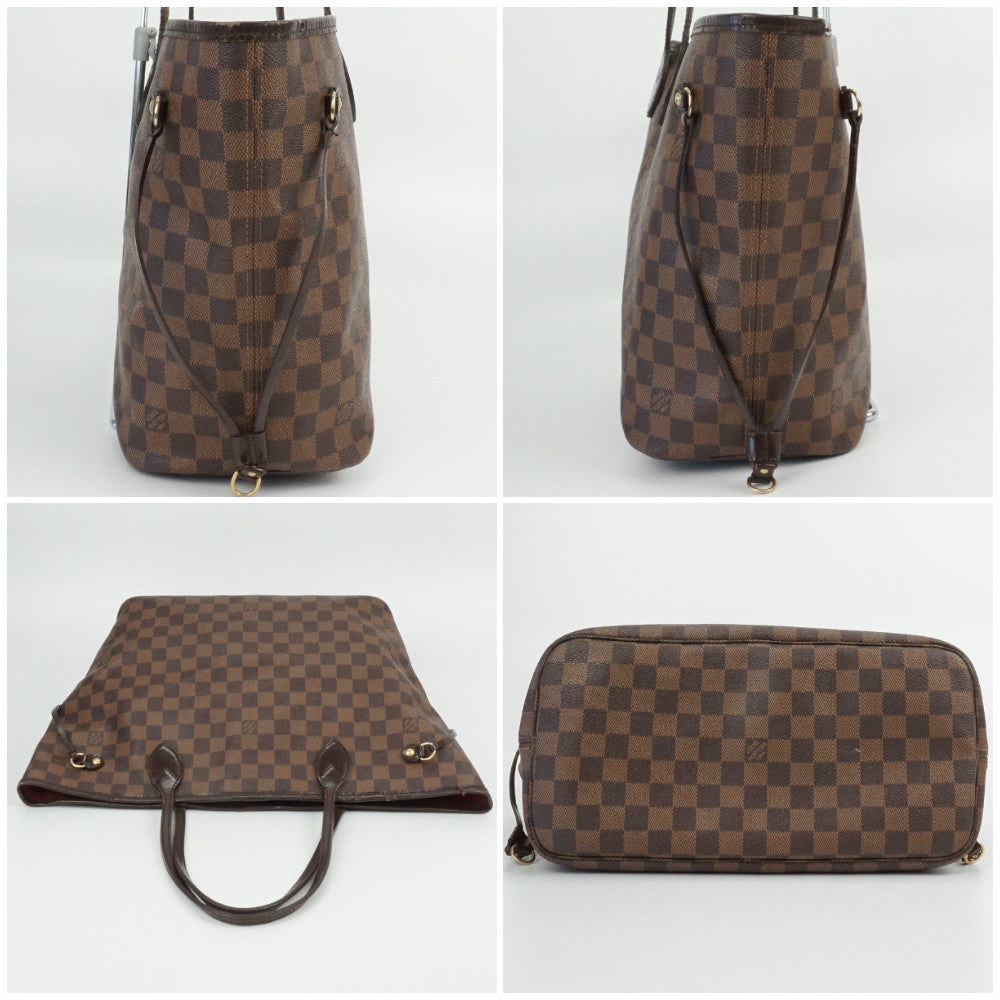 Louis Vuitton Neverfull MM Damier Ebene Canvas Tote Bag