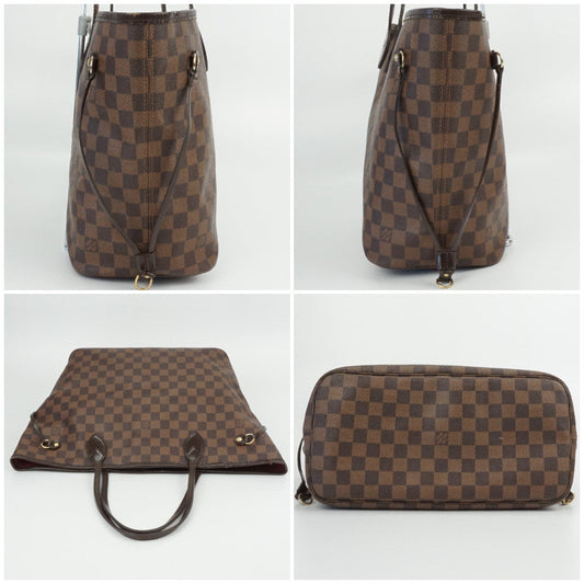 Louis Vuitton Neverfull MM Damier Ebene Canvas Tote Bag