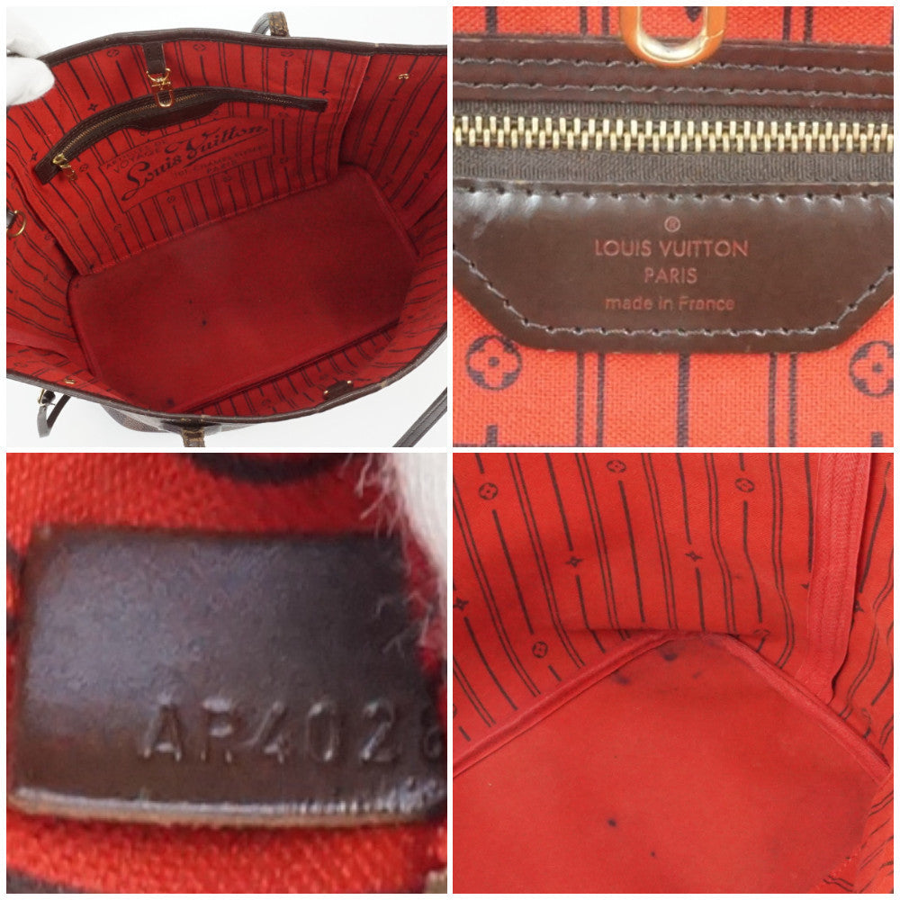 Louis Vuitton Neverfull MM Damier Ebene Canvas Tote Bag