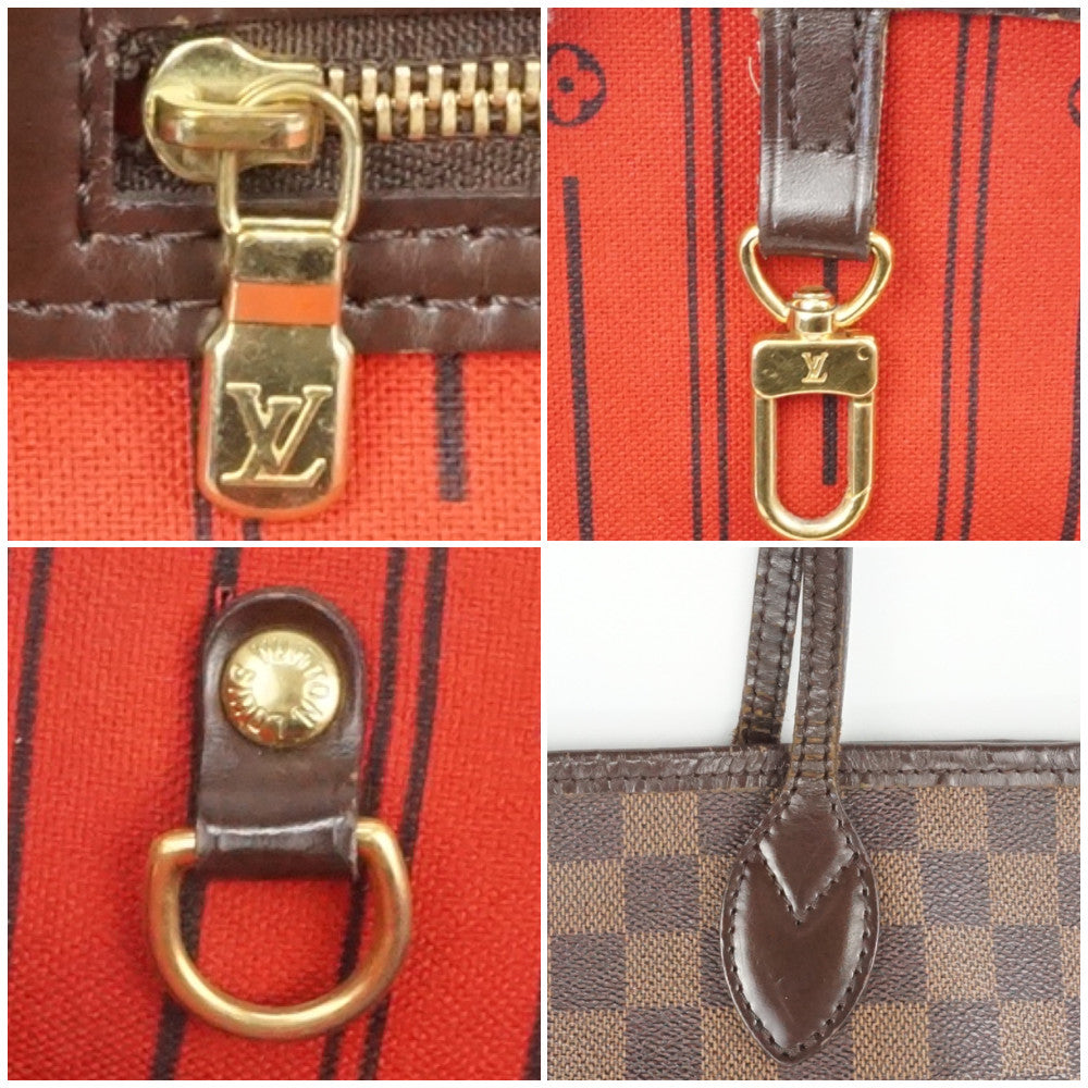 Louis Vuitton Neverfull MM Damier Ebene Canvas Tote Bag