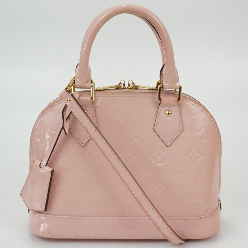 Louis Vuitton Alma BB Monogram Vernis Rose Ballerine Pink 2Way Handbag
