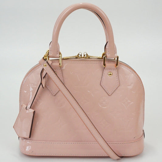 Louis Vuitton Alma BB Monogram Vernis Rose Ballerine Pink 2Way Handbag