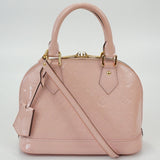 Louis Vuitton Alma BB Monogram Vernis Rose Ballerine Pink 2Way Handbag