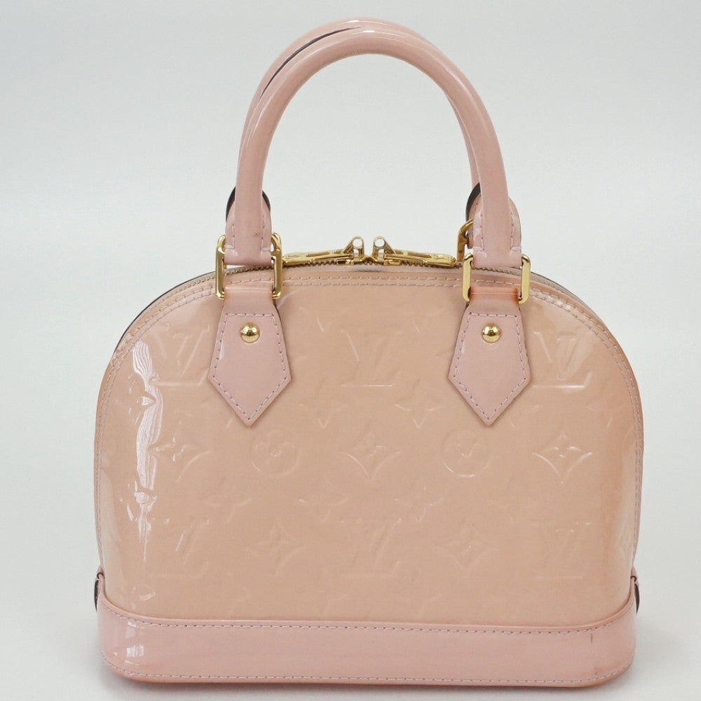 Louis Vuitton Alma BB Monogram Vernis Rose Ballerine Pink 2Way Handbag