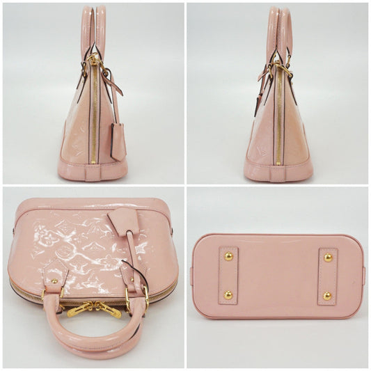 Louis Vuitton Alma BB Monogram Vernis Rose Ballerine Pink 2Way Handbag